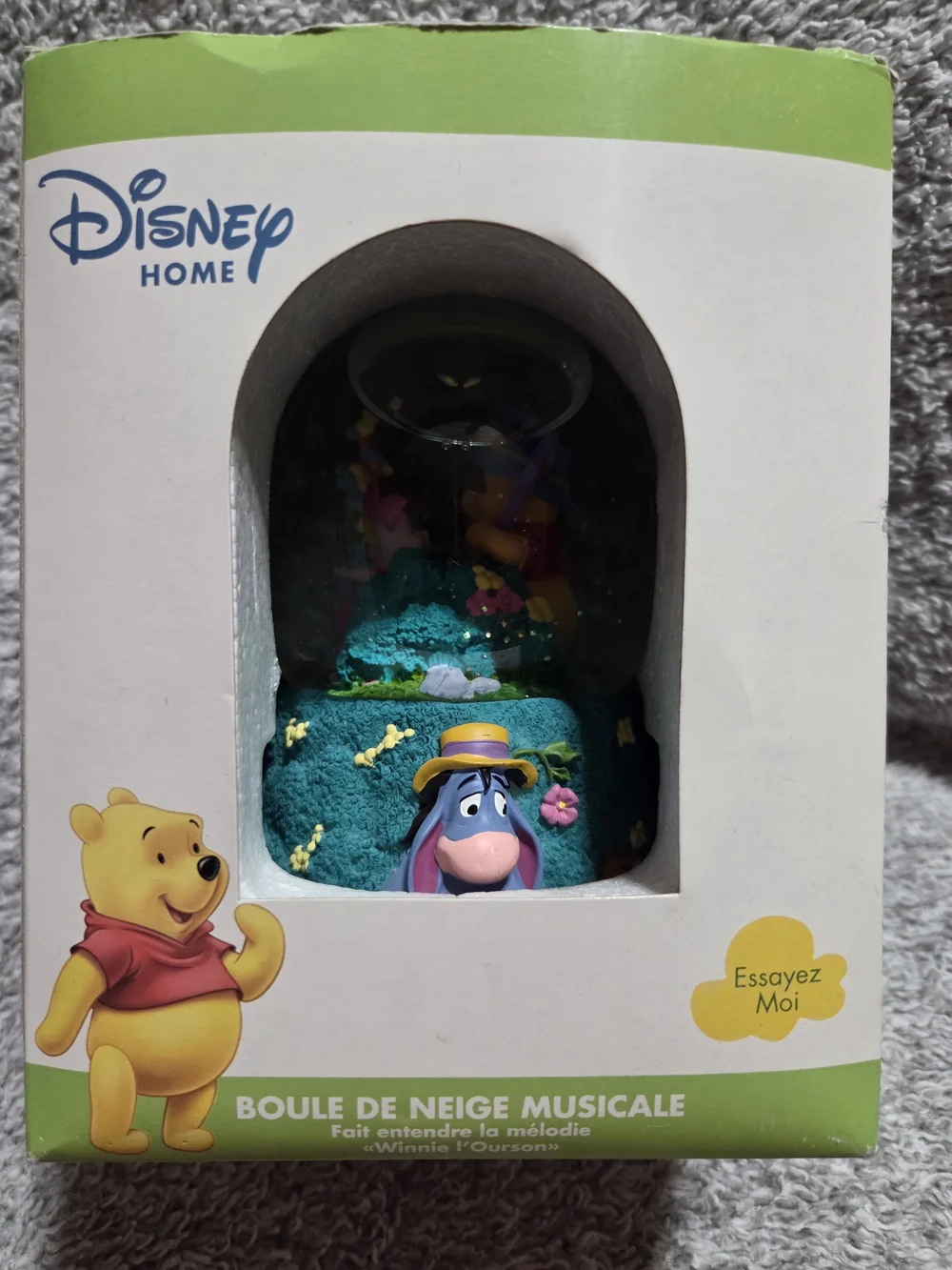Disney Eeyore Musical Snow Globe - Teal, Yellow, Pink
